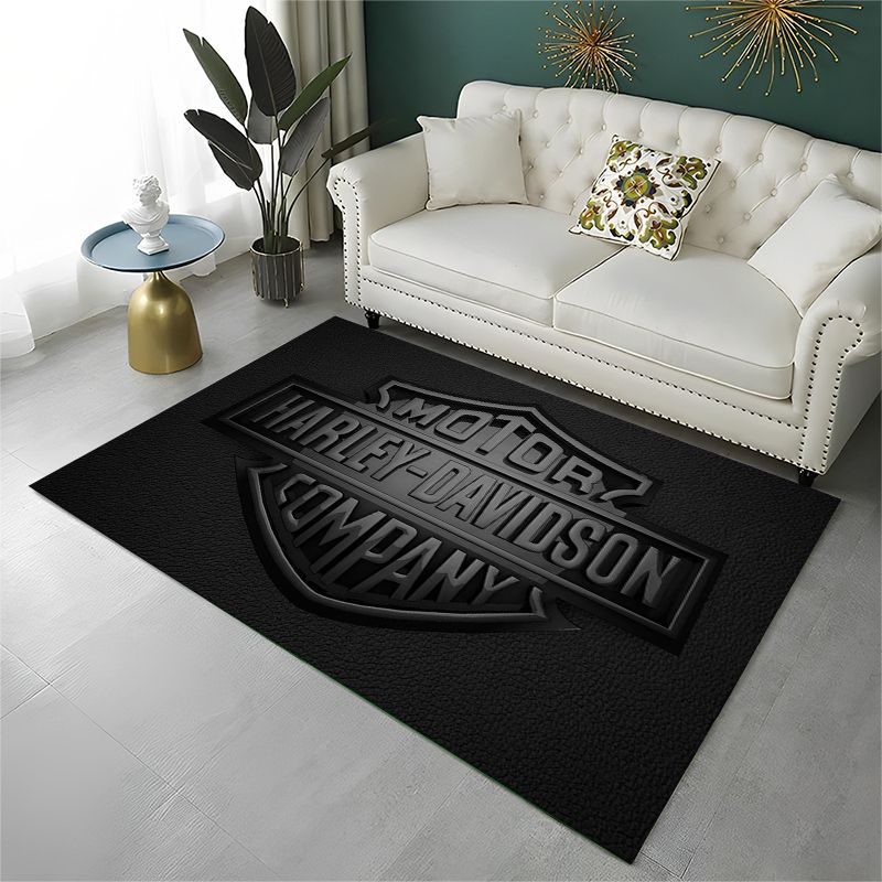 Home Decor Under 100 - Retro H-Harleys Racing Moto Non-Slip Area