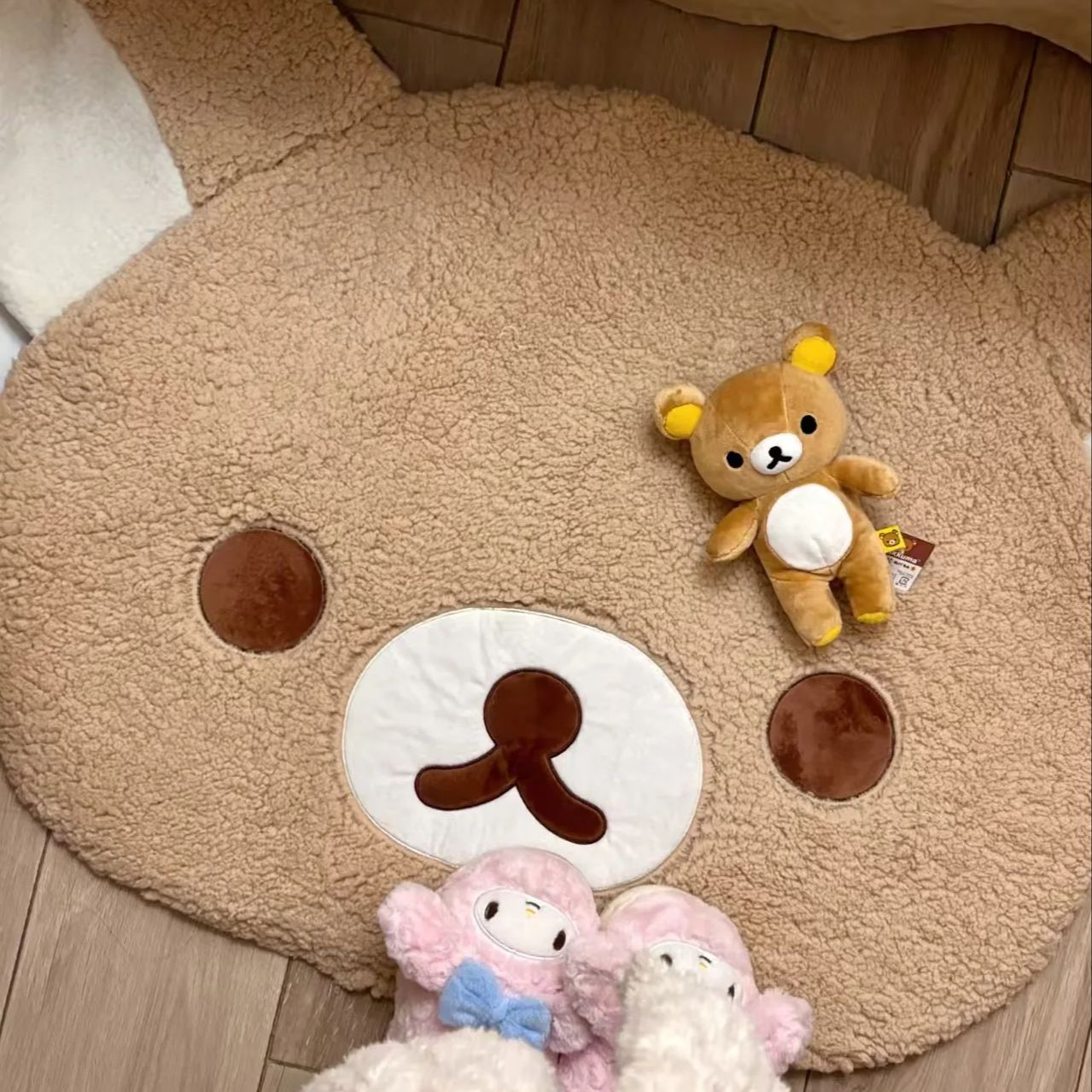 Home Decor Under 100 - Cartoon Rilakkumas Plush Rug Kawaii Korilakkuma