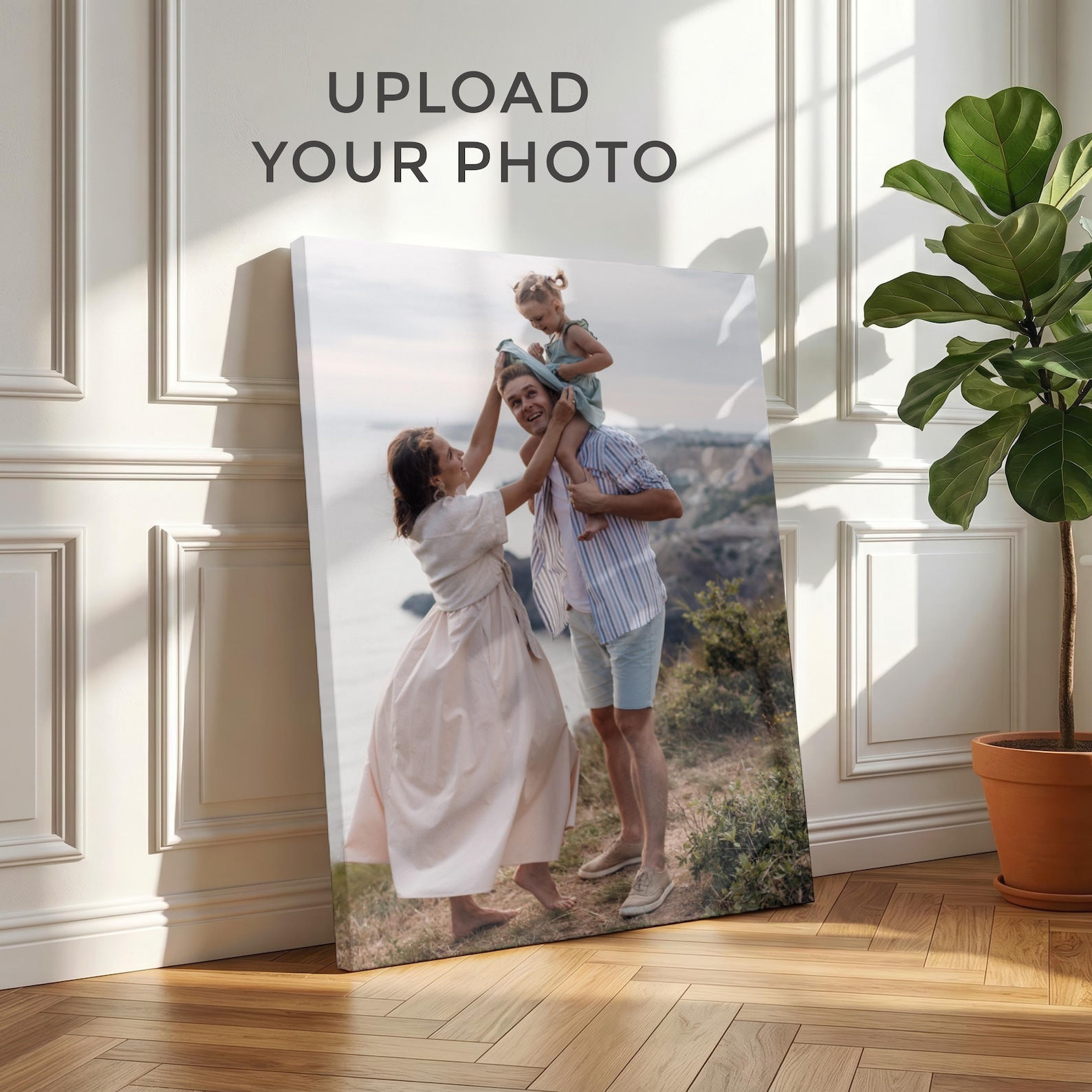 Home Decor Unique - Personalized Photo Canvas, Custom Family Wall