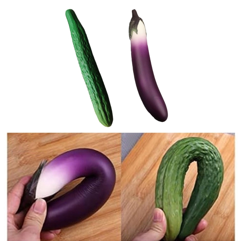Home Decor Store - Simulation Eggplant Cuke Cucumber Model Hotel