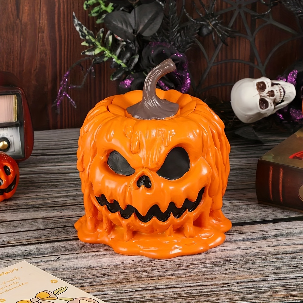 Home Decor Minimalist Style - Halloween pumpkin head candy bowl resin