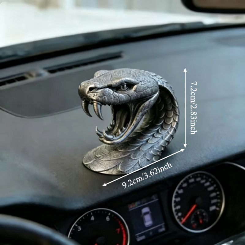 Home Decor Habitat - Cobra Skull Sculpture Car Home Display