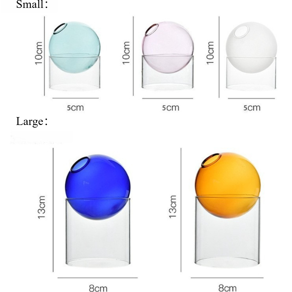 Nordic Colored Glass Vase Roun - огляд і ціна Glass Vase Nordic
