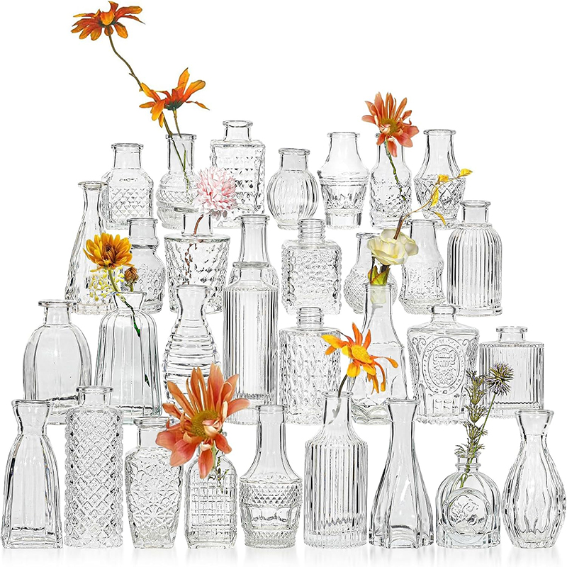 Nordic Embossed Transparent Gl - огляд і ціна Glass Vase Nordic