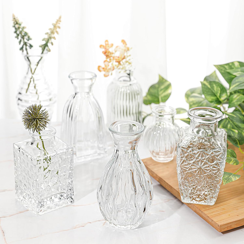 Nordic Embossed Transparent Gl - огляд і ціна Glass Vase Nordic