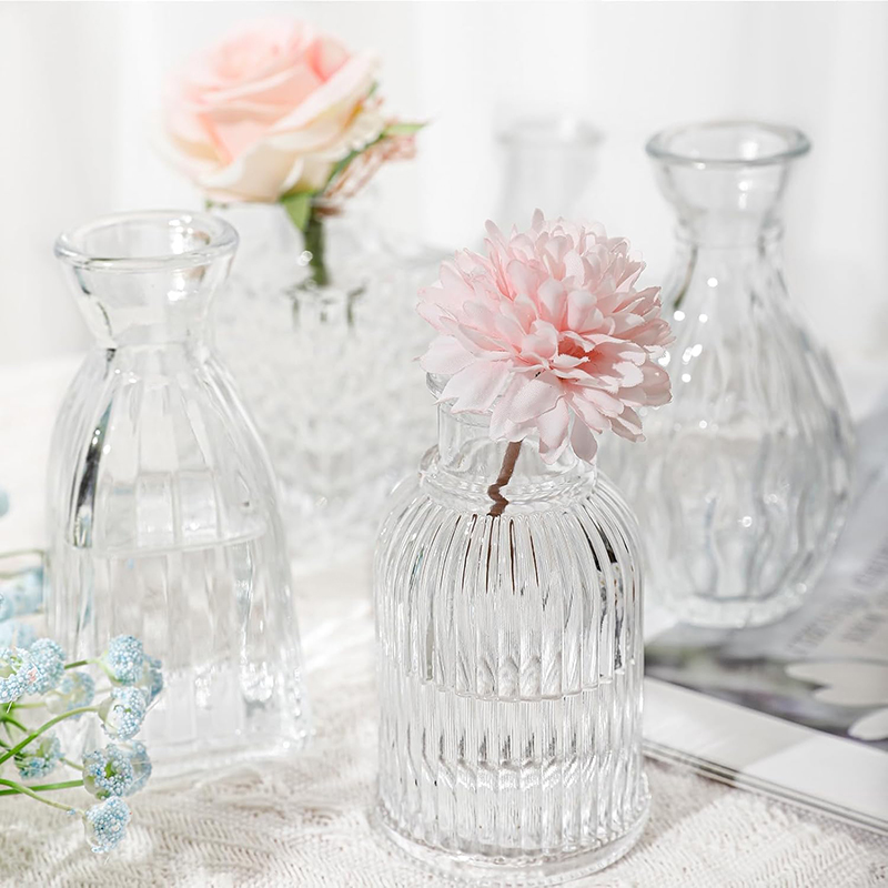 Nordic Embossed Transparent Gl - огляд і ціна Glass Vase Nordic