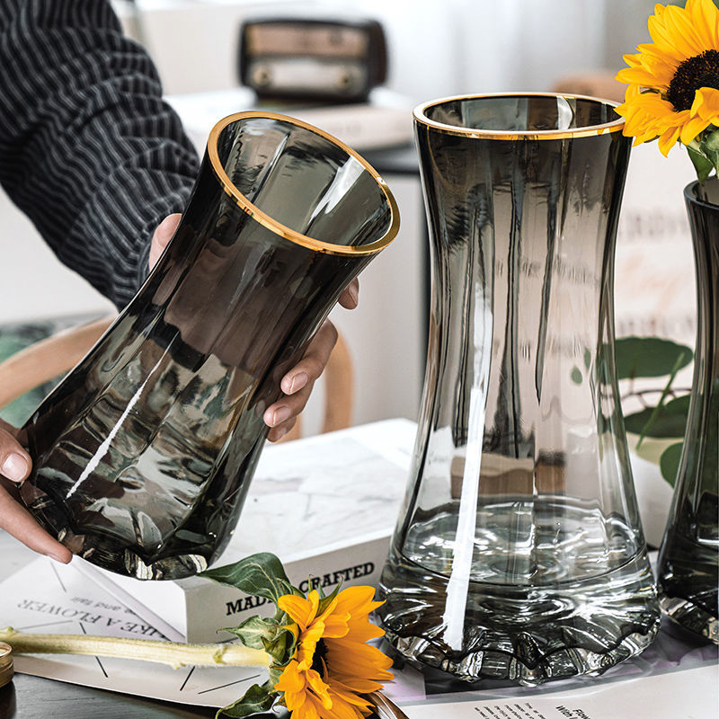 Light luxury gold-painted crea - огляд і ціна Glass Vase Nordic