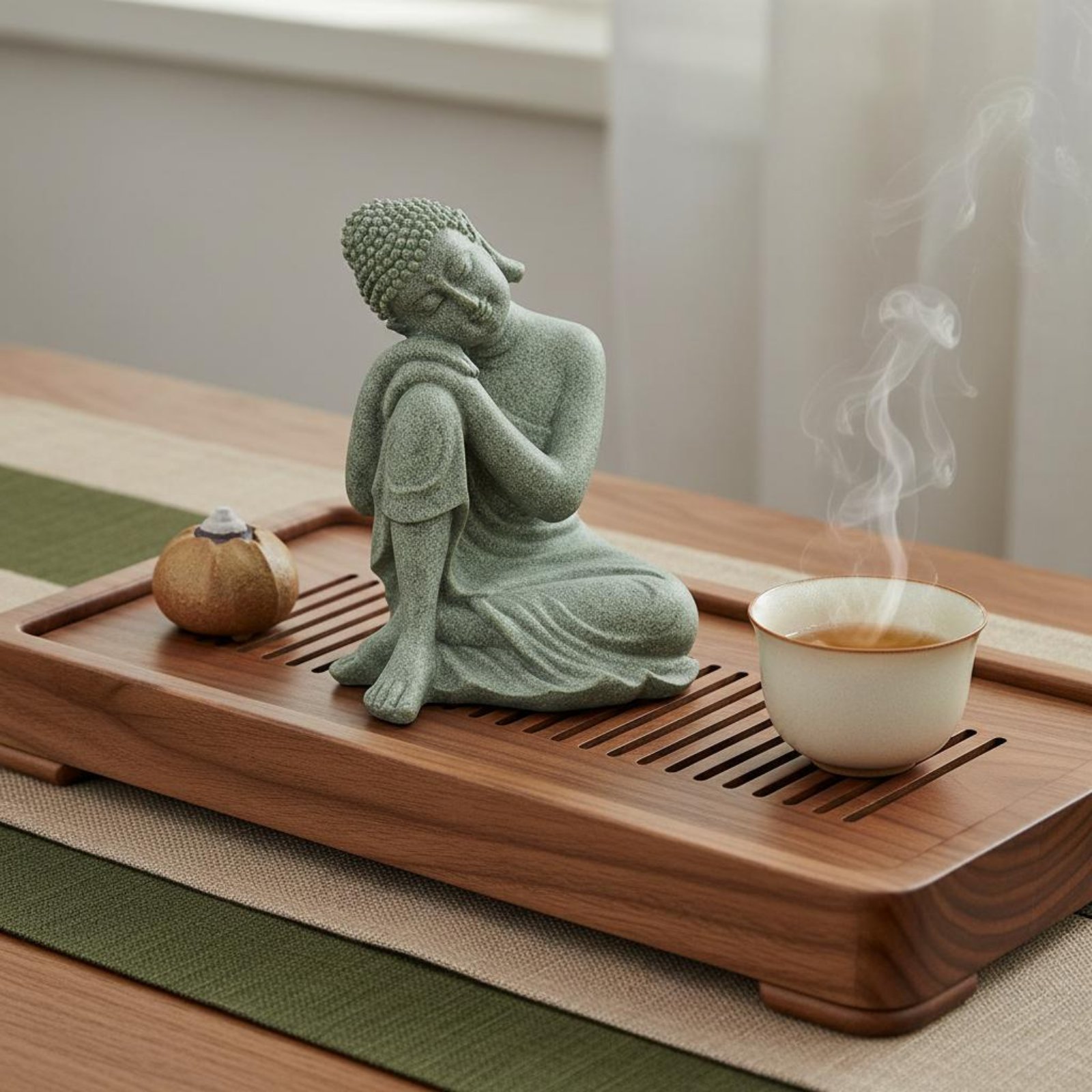 3 Pieces Stone Buddha Decor Te - огляд і ціна Home Decor Zen