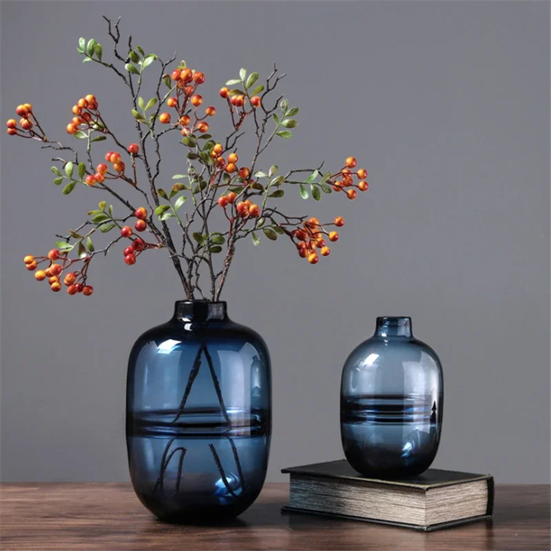 Minimalist Blue Black Glass Va - огляд і ціна Glass Vase Nordic