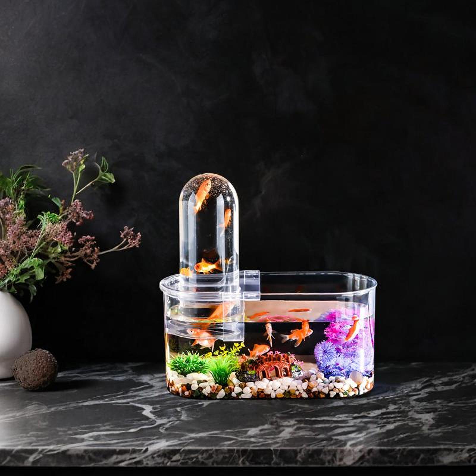 Mini Fish Tank Sturdy with Ven - огляд і ціна Home Decor Habitat