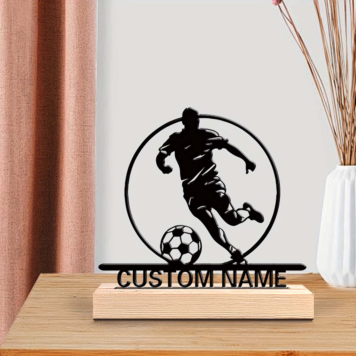 Custom Soccer Player Metal Sta - огляд і ціна Home Decor Unique