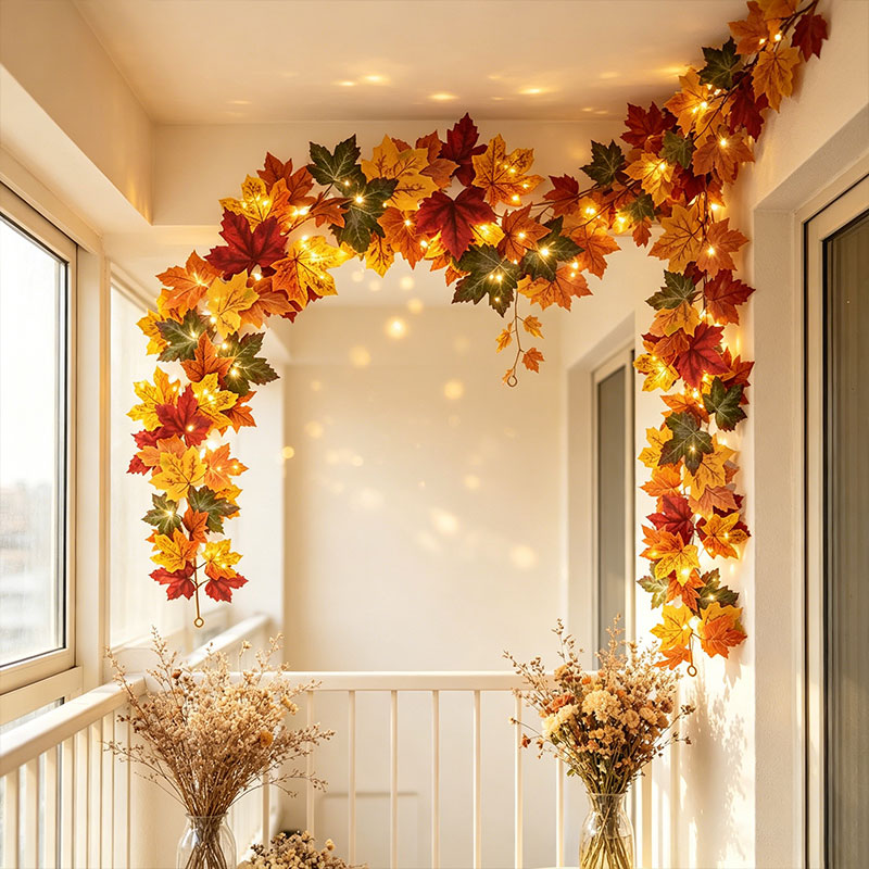 Fall Maple Leaf Garland with L - огляд і ціна Home Decor Fallout 4