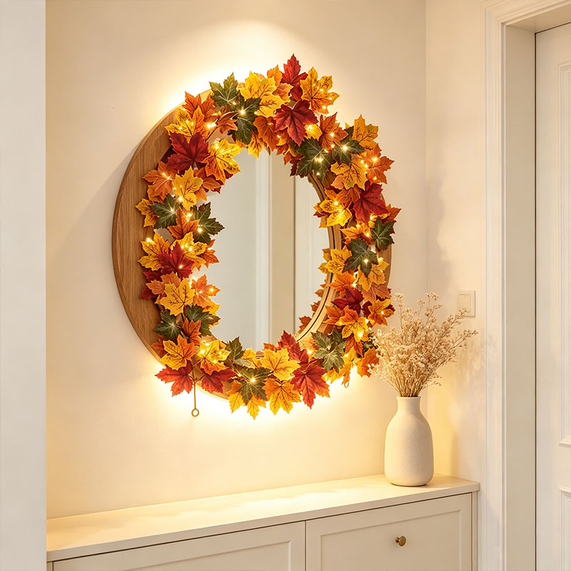 Fall Maple Leaf Garland with L - огляд і ціна Home Decor Fallout 4