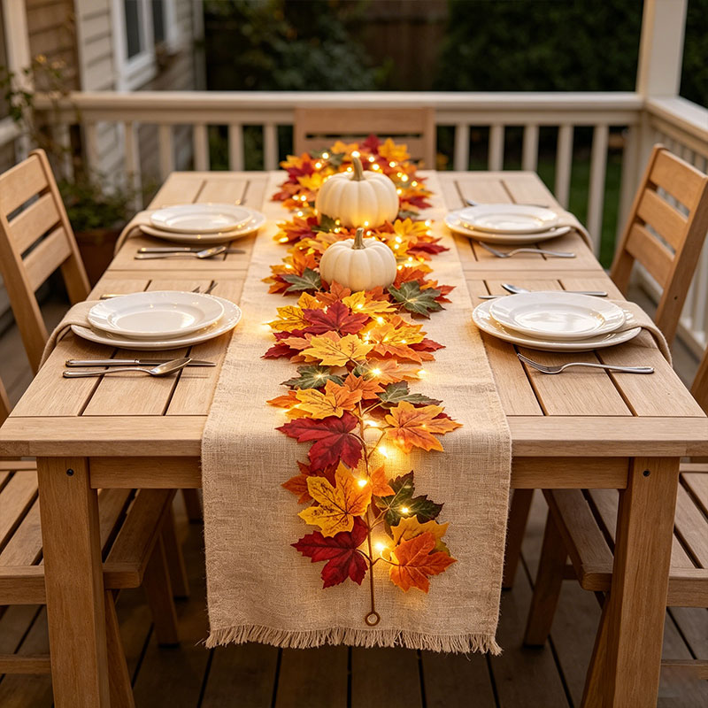 Fall Maple Leaf Garland with L - огляд і ціна Home Decor Fallout 4