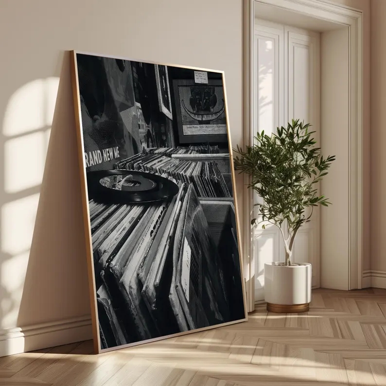 Modern Vinyl Record Store Blac - огляд і ціна Home Decor Store