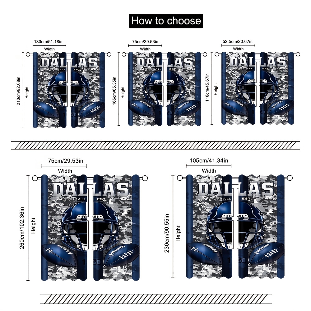 Dallas Football Door Curtains  - огляд і ціна Home Decor Dallas