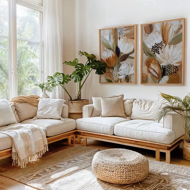 Retro 2pcs Posters Bohemian St - огляд і ціна Home Decor Minimalist Style