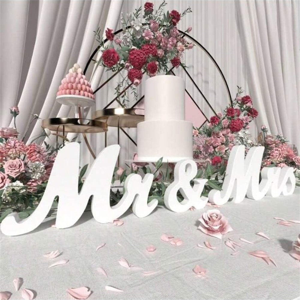 3pcs/set Wooden Mr & Mrs Sign  - огляд і ціна Home Decor Unique
