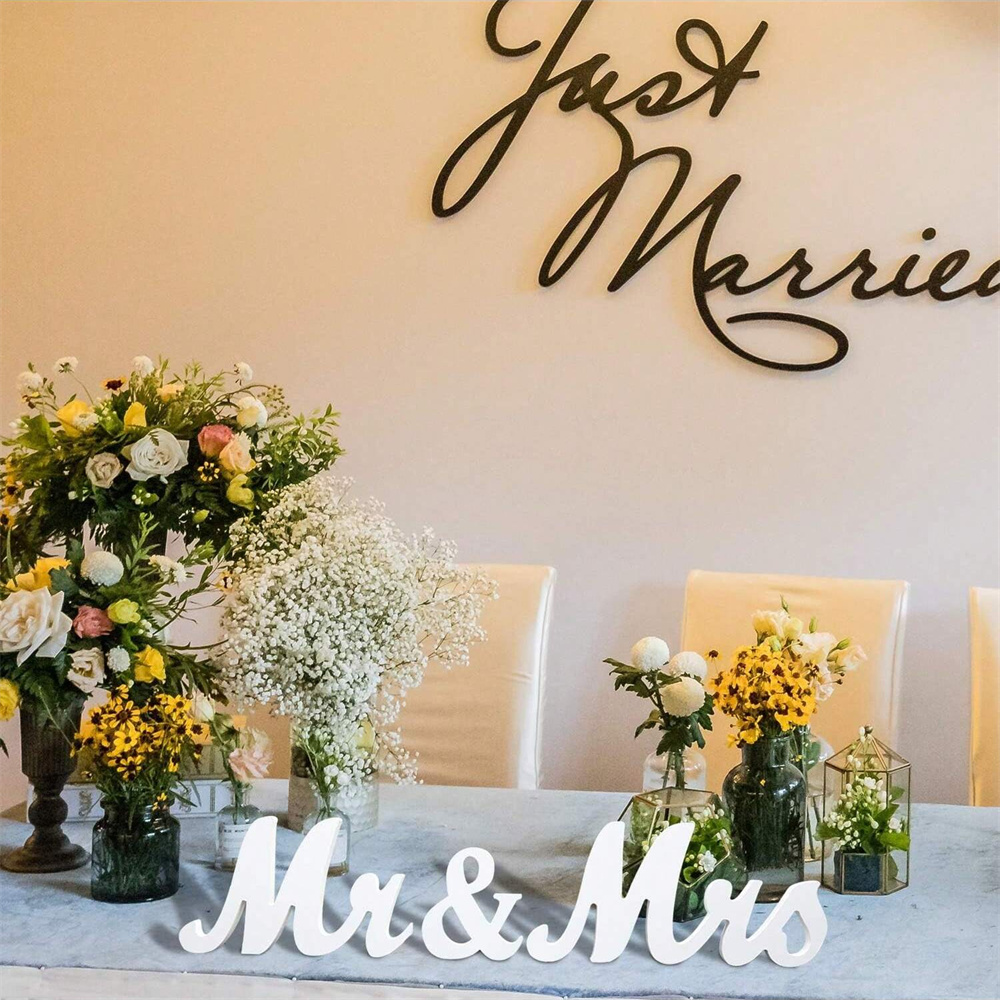 3pcs/set Wooden Mr & Mrs Sign  - огляд і ціна Home Decor Unique