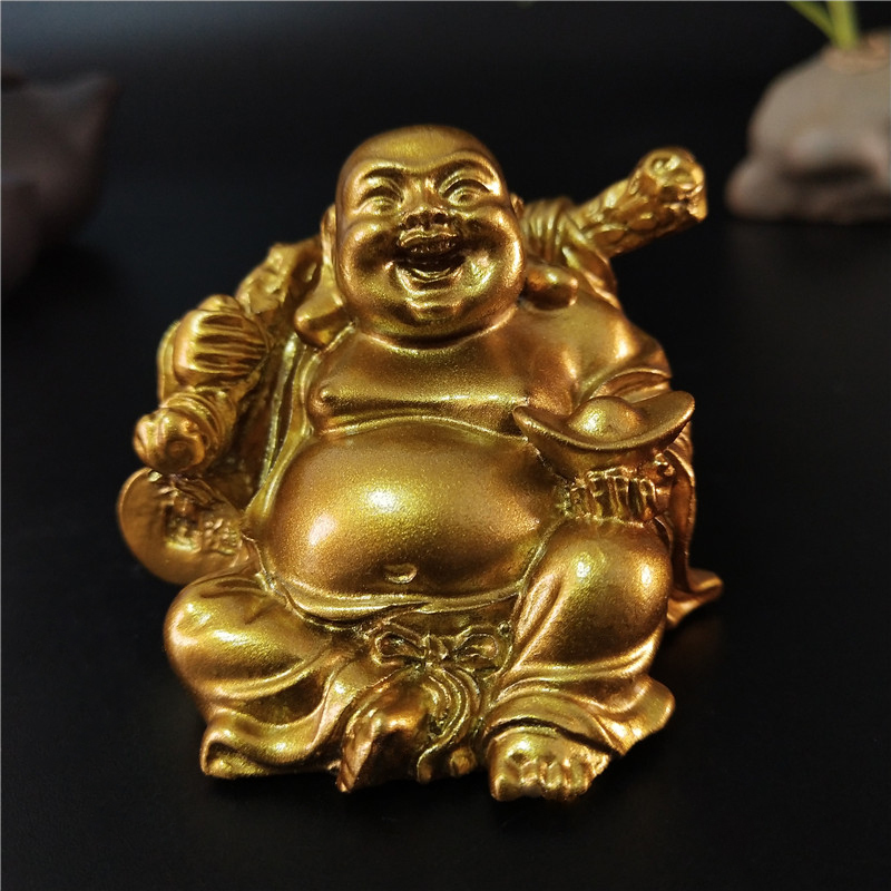 Golden Laughing Buddha Statue  - огляд і ціна Home Decor Unique
