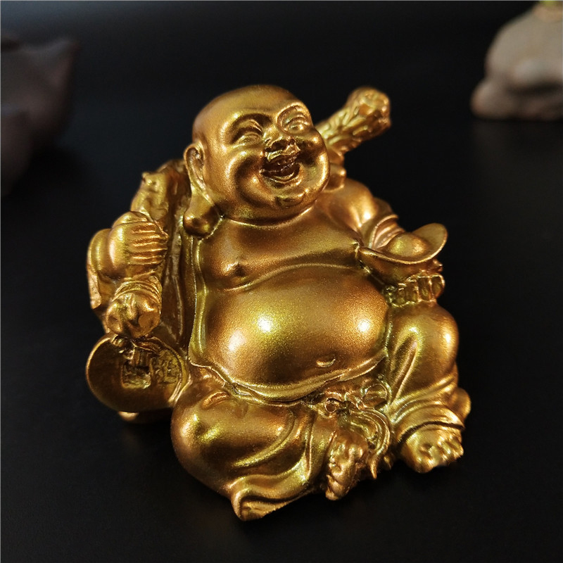 Golden Laughing Buddha Statue  - огляд і ціна Home Decor Unique