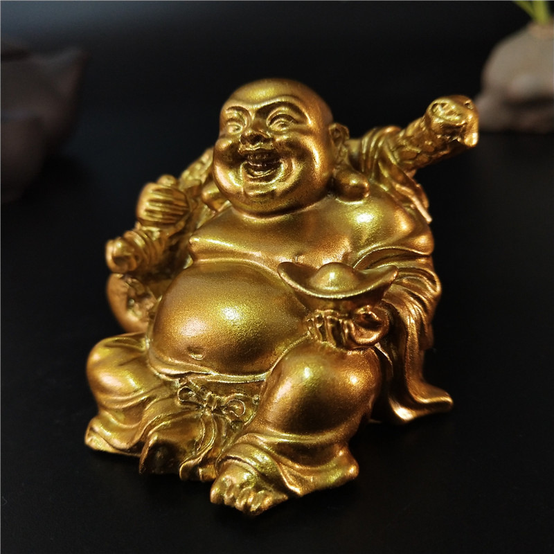 Golden Laughing Buddha Statue  - огляд і ціна Home Decor Unique
