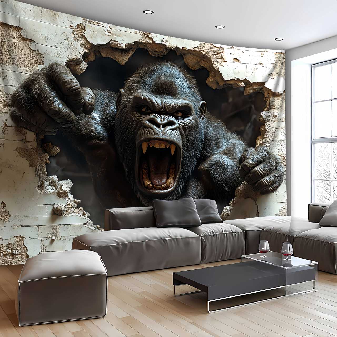 1pc 3D Dynamic Gorilla Wall Bu - огляд і ціна Home Decor Under 100