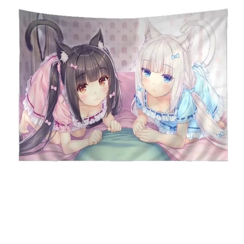 VIKAMA Cat Girl Anime Tapestry - огляд і ціна Home Decor Under 100