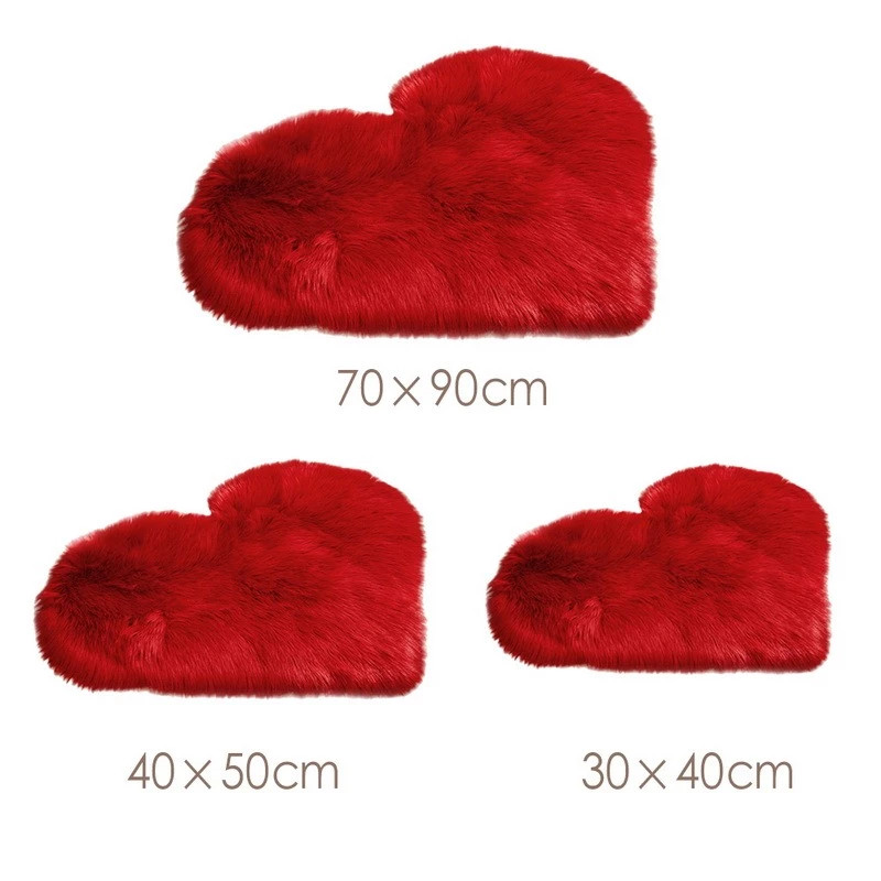 Furry Solid Color Heart Rug Be - огляд і ціна Home Decor Under 100